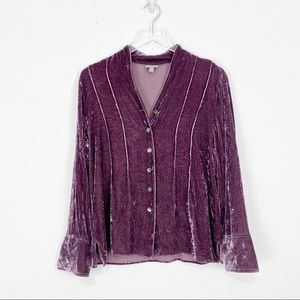 3/$15 J.Jill Velvet Blouse